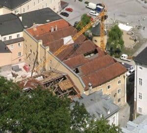 Ein Grabendach auf einem Wohnhaus